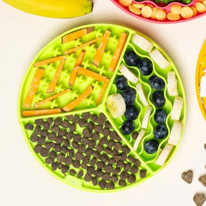 Calming Dog Lick Mat - Enrichment Mat with Suction Cups and Freezer-Safe Design in Green