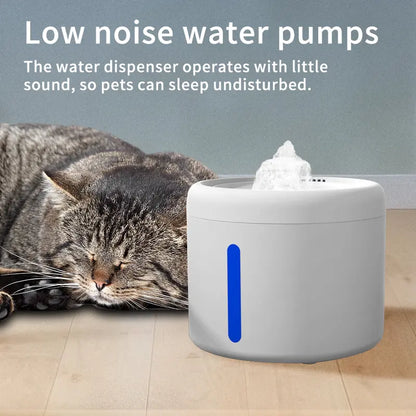 Cat Water Fountain, 2L Pet Cat Water Fountain – Ultra-Quiet Upgraded Automatic Pet Water Dispenser