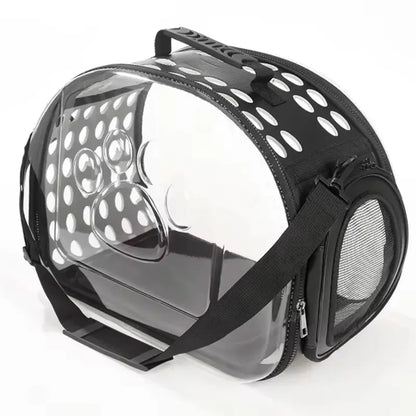 Transparent Pet Travel Bag - Breathable Capsule Cat & Dog Backpack - Stylish Collapsible Carrier, Dog/Cat Bag, Pet Transporter, Backpack Carrier for Outdoor Travel, Small Dogs & Cats -