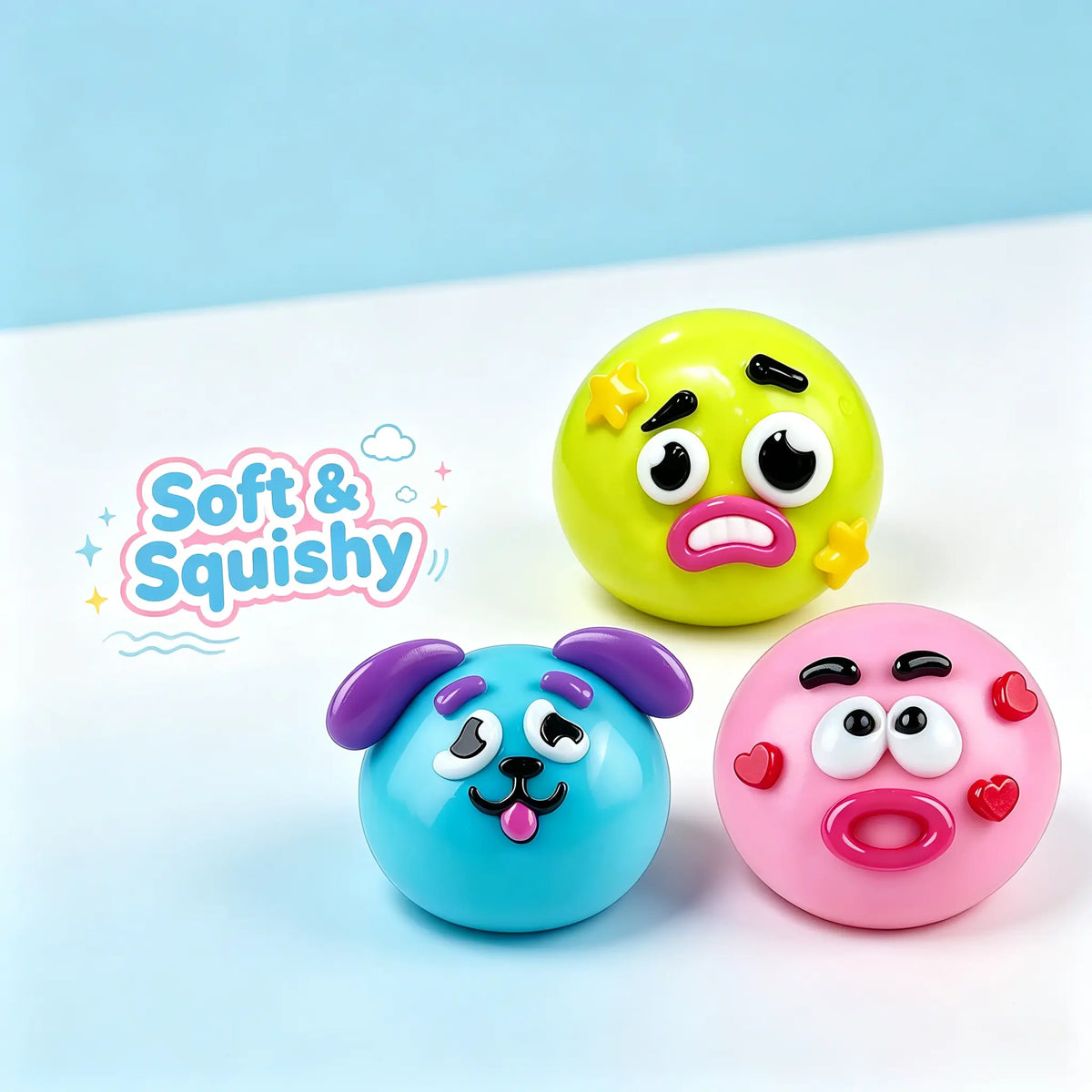 Smushers Curiosities Dog Face Swap Squishy - Soft, Moldable, Slow-Rise Relaxation Toy