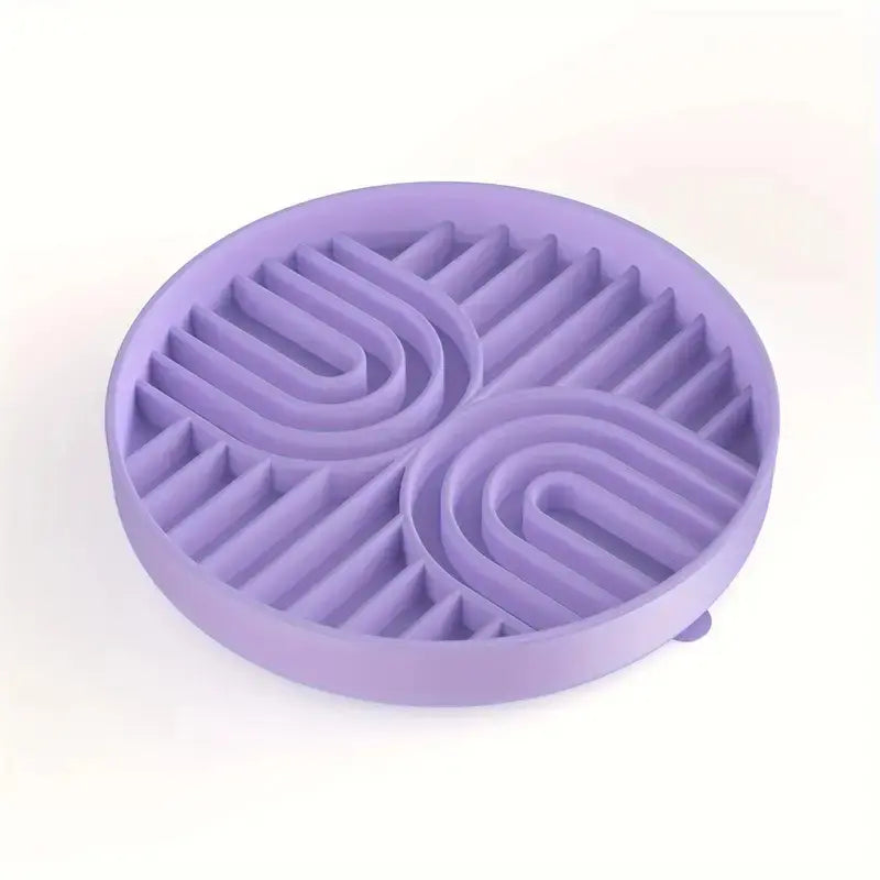 Pet Zone Silicone Dog Bowl Slow Feeder, Neater Feeder Non-Slip BPA Free Heat Resistant Dishwasher Safe, Fits 1-3 Cups Food Water, Reduces Anxiety, Slow Feeder Bowls