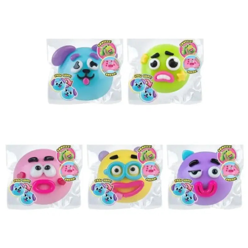 Smushers Curiosities Dog Face Swap Squishy - Soft, Moldable, Slow-Rise Relaxation Toy