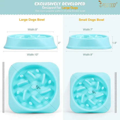 Large Dog Slow Feeder Bowl with Food-Safe Anti-Choke Puzzle Design