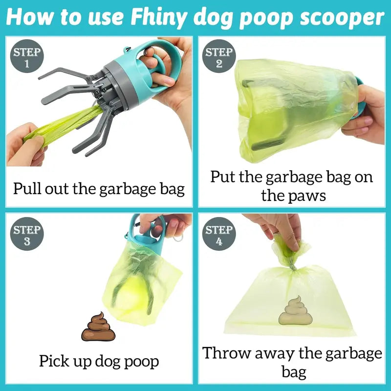 Portable Pet Poop Scooper, 1 Count Dog Waste Bag Holder, Pet Waste Bag Dispenser, Outdoor Dog Poop Scooper, Pet Supplies
