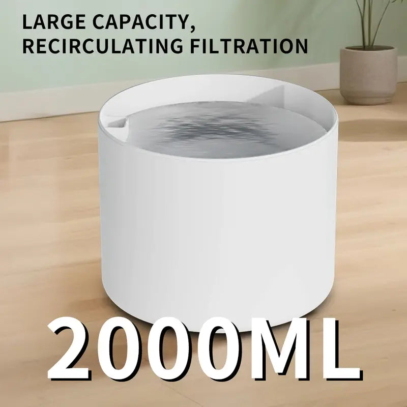 Cat Water Fountain, 2L Pet Cat Water Fountain – Ultra-Quiet Upgraded Automatic Pet Water Dispenser