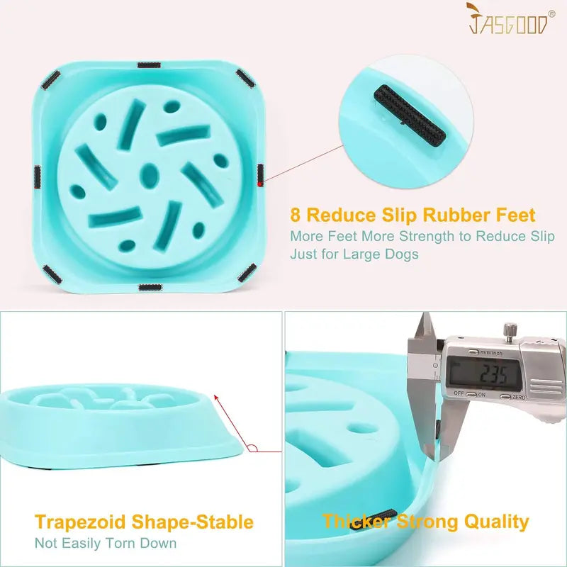 Large Dog Slow Feeder Bowl with Food-Safe Anti-Choke Puzzle Design