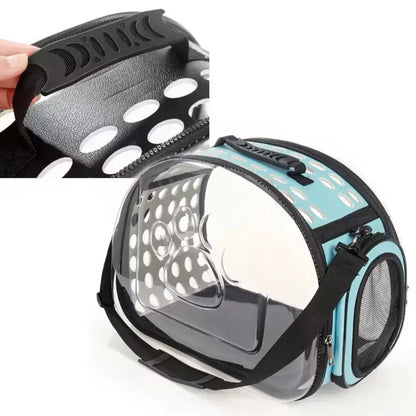 Transparent Pet Travel Bag - Breathable Capsule Cat & Dog Backpack - Stylish Collapsible Carrier, Dog/Cat Bag, Pet Transporter, Backpack Carrier for Outdoor Travel, Small Dogs & Cats -