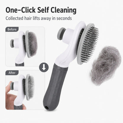 Pet Hair Remover Brush Self Cleaning Deshedding Grooming Comb for Dogs Cats