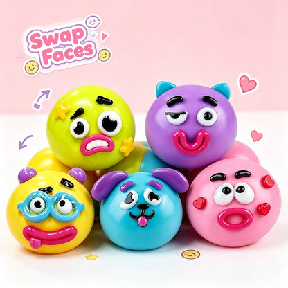 Smushers Curiosities Dog Face Swap Squishy - Soft, Moldable, Slow-Rise Relaxation Toy