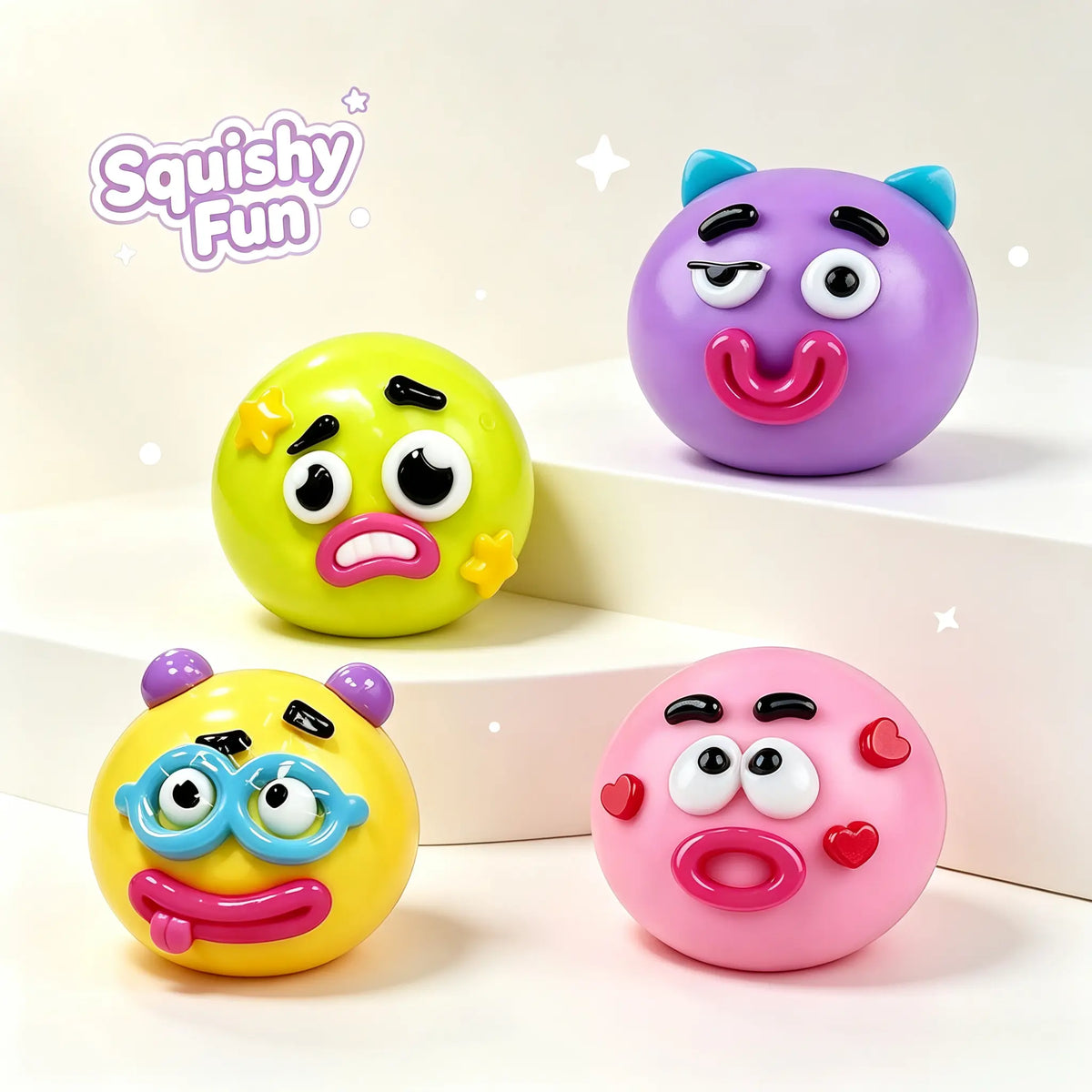 Smushers Curiosities Dog Face Swap Squishy - Soft, Moldable, Slow-Rise Relaxation Toy