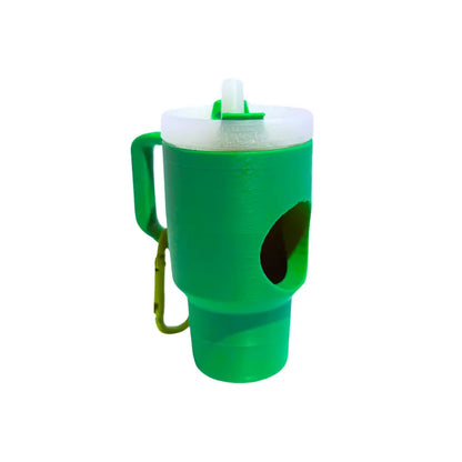 Tumbler Sustainable Dog Waste Bag Dispenser - Made from PLA, Includes Extra Clip for Leash Attachment, Fits Standard Waste Bag Roll