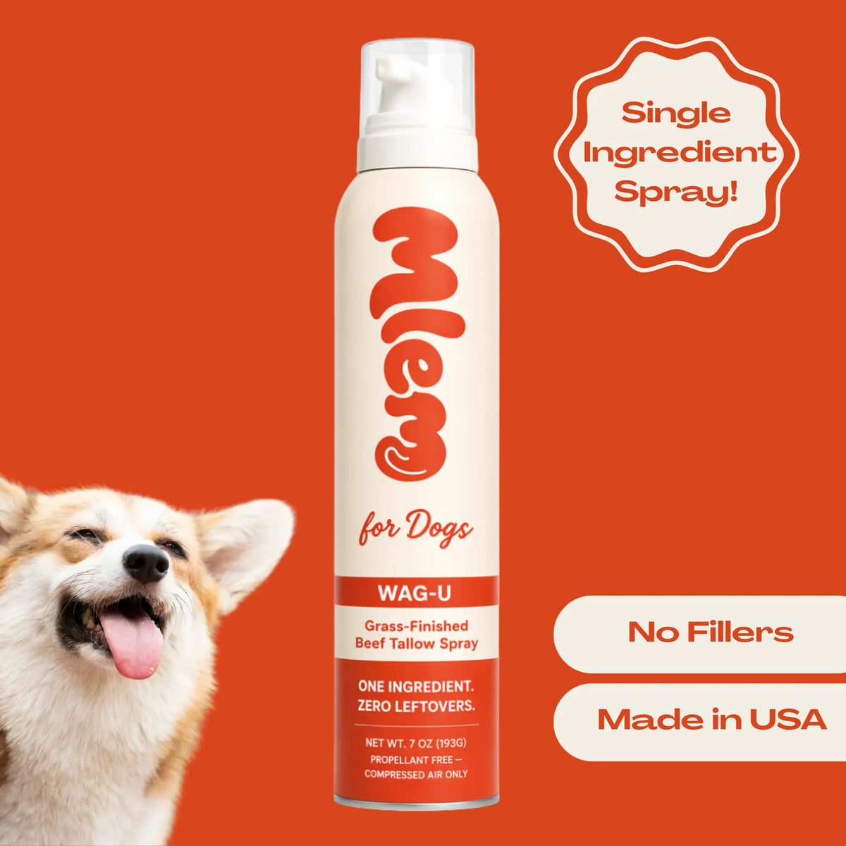 Mlem Beef Topper Spray for Dogs - Nutritional Enhancement for Pet Food