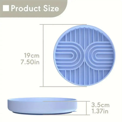 Pet Zone Silicone Dog Bowl Slow Feeder, Neater Feeder Non-Slip BPA Free Heat Resistant Dishwasher Safe, Fits 1-3 Cups Food Water, Reduces Anxiety, Slow Feeder Bowls