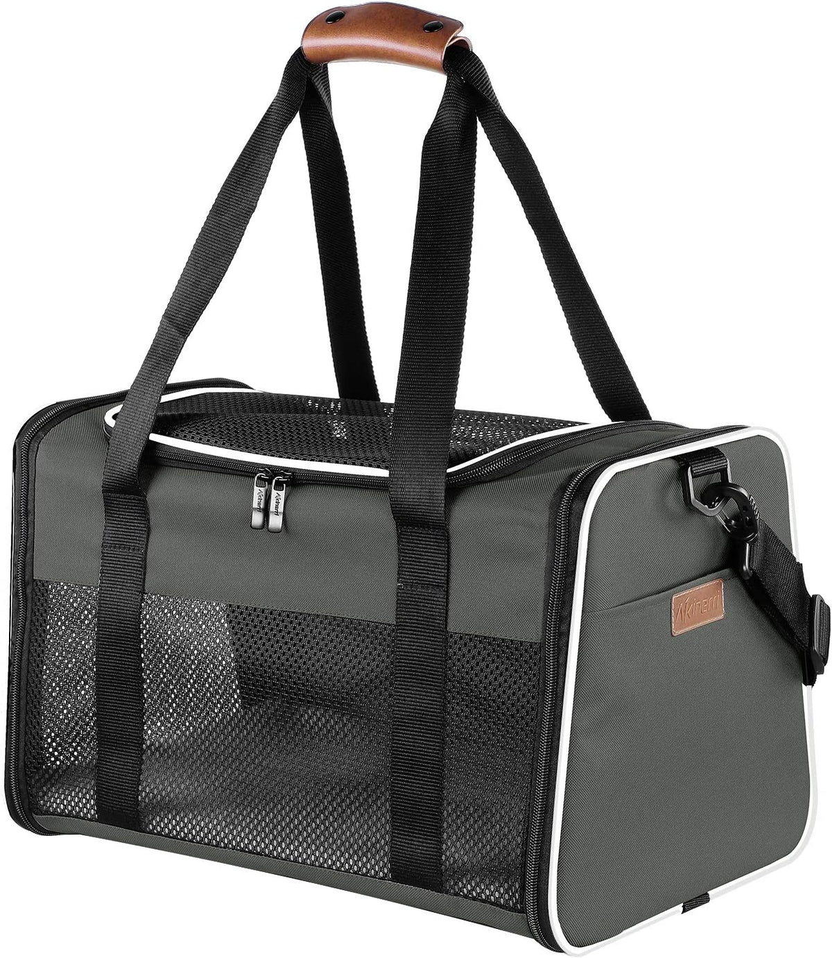 Portable Foldable Soft-Sided Pet Carrier for Cats and Dogs up to 22 lbs, Airline Approved