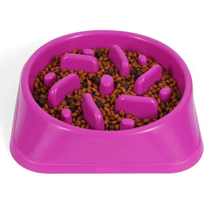 Large Dog Slow Feeder Bowl with Food-Safe Anti-Choke Puzzle Design