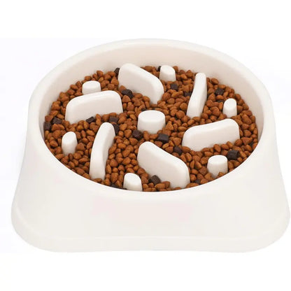 Large Dog Slow Feeder Bowl with Food-Safe Anti-Choke Puzzle Design