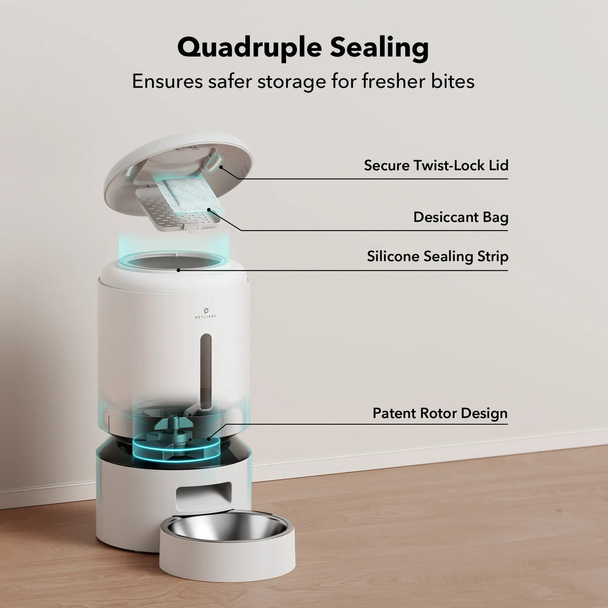 PETLIBRO Automatic Cat Feeder with Alexa,5G Wifi Automatic Pet Feeder with Freshness Preservation, 5L Timed Cat Feeder with Low Food Sensor, Pet Supplies