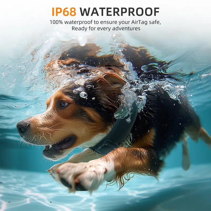 Premium Airtag Dog Collar Holder - Waterproof IP68, Ultra-Soft Air Mesh Padding, Reflective Features, and Durable Design for Medium to Large Dogs