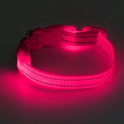 Illuminated Pink Collar for Small Dogs and Cats (XS Size)