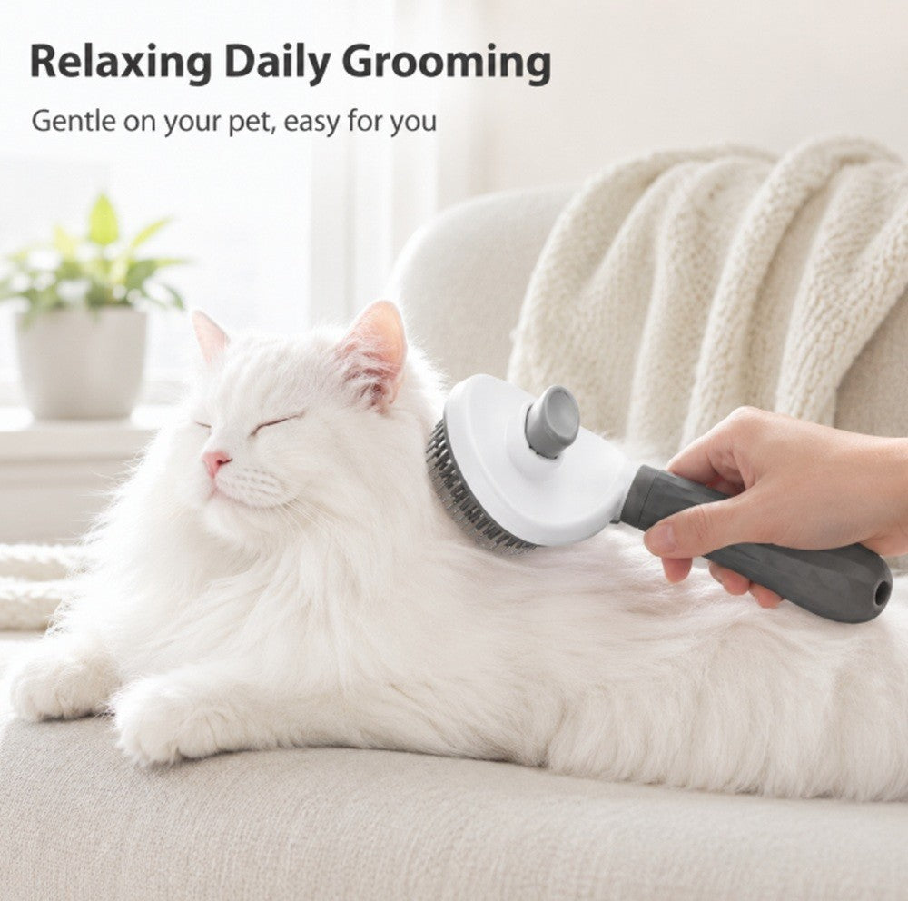 Pet Hair Remover Brush Self Cleaning Deshedding Grooming Comb for Dogs Cats