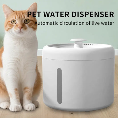 Cat Water Fountain, 2L Pet Cat Water Fountain – Ultra-Quiet Upgraded Automatic Pet Water Dispenser