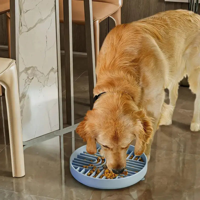 Pet Zone Silicone Dog Bowl Slow Feeder, Neater Feeder Non-Slip BPA Free Heat Resistant Dishwasher Safe, Fits 1-3 Cups Food Water, Reduces Anxiety, Slow Feeder Bowls
