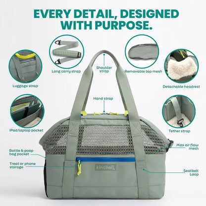 PAWD Pet Carrier Bag - Cozy, Secure, Breathable Pet Travel Carrier, Lightweight Portable Bag for Dogs and Cats