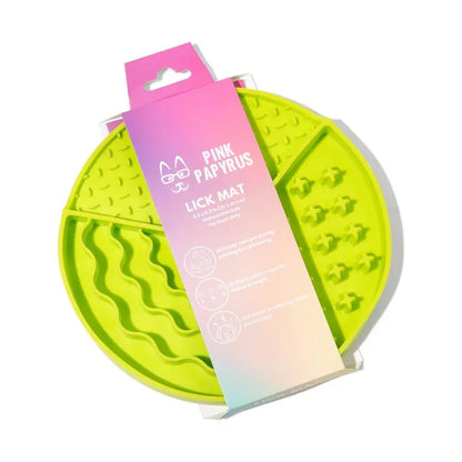 Calming Dog Lick Mat - Enrichment Mat with Suction Cups and Freezer-Safe Design in Green