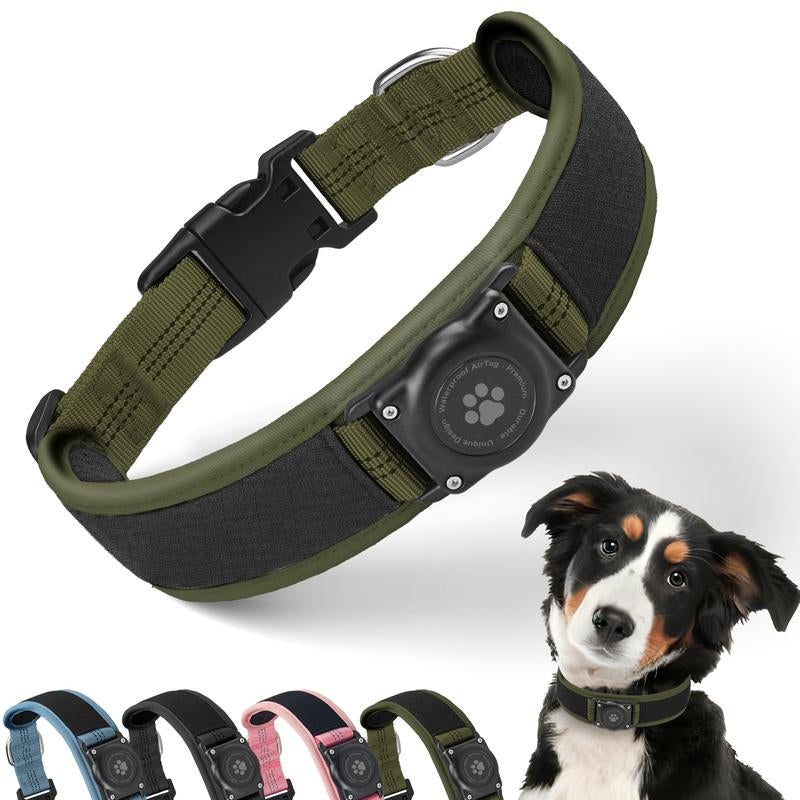 Premium Airtag Dog Collar Holder - Waterproof IP68, Ultra-Soft Air Mesh Padding, Reflective Features, and Durable Design for Medium to Large Dogs